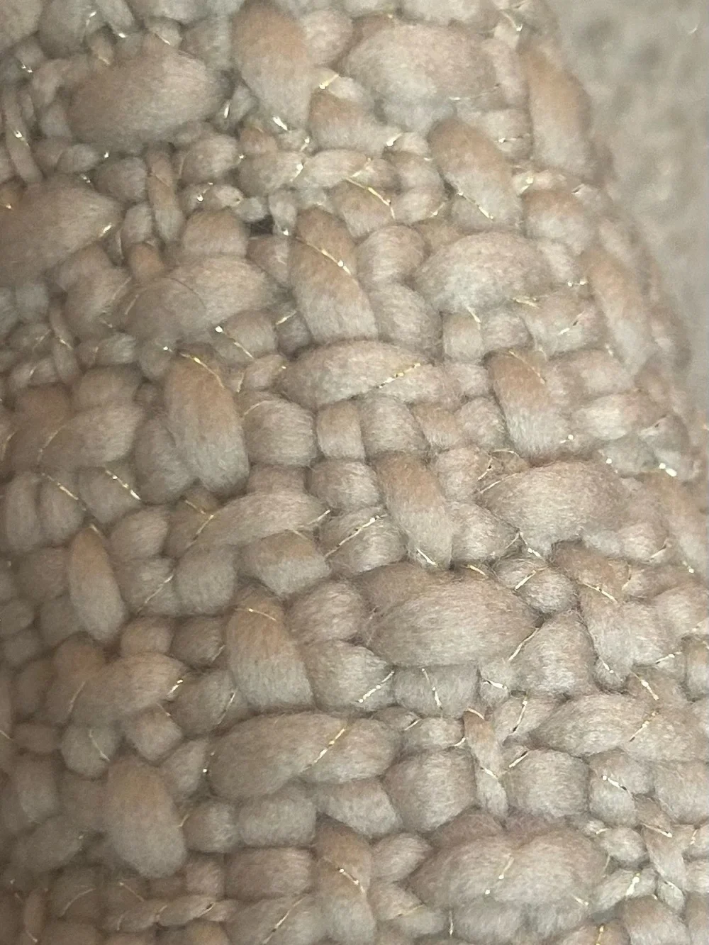 Pottery Barn metallic thread throw